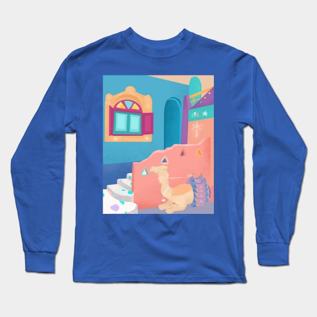 Egypt, Nubian Village Long Sleeve T-Shirt by Petras